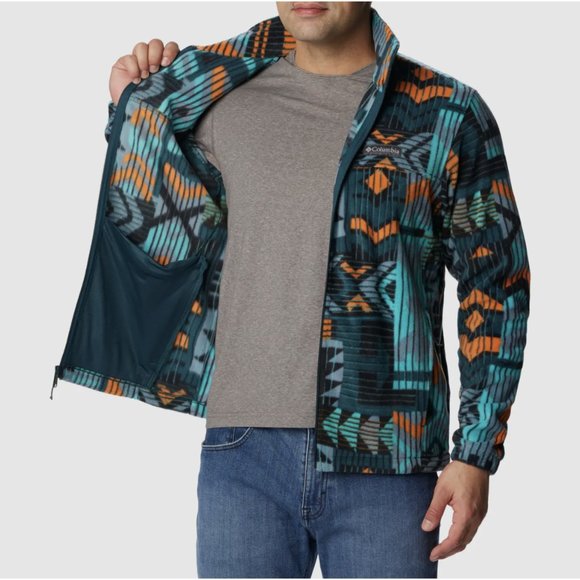 COLUMBIA NIGHT WAVE PATHWAYS PRINTED STEENS MOUNTAIN FLEECE ZIP JACKET - Picture 4 of 7